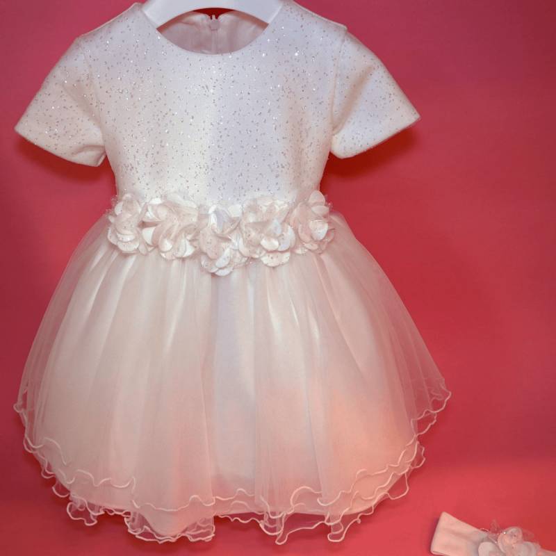 Girl's christening ceremony dress with band 12 and 18 months - 