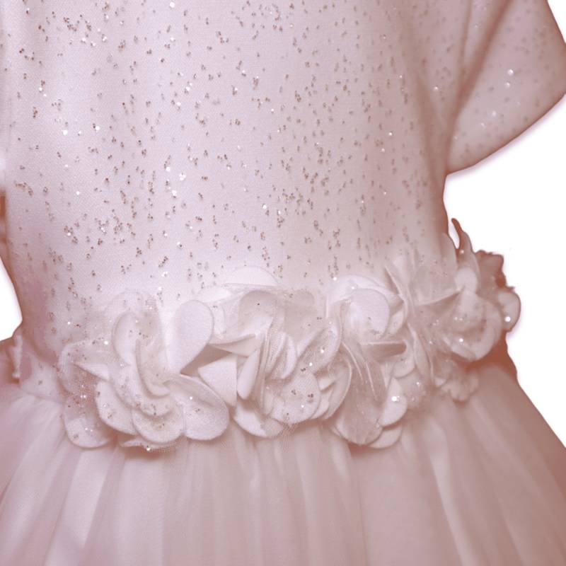 Taufkleid für Mädchen mit Band 12 und 18 Monate - 