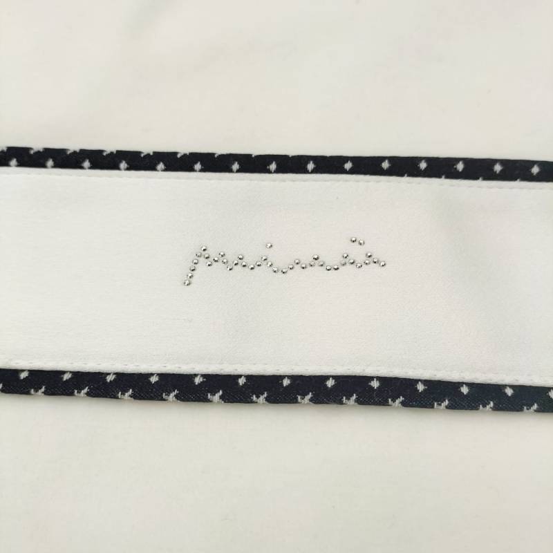 Corredino neonato Minù in ciniglia bianco e blu - 