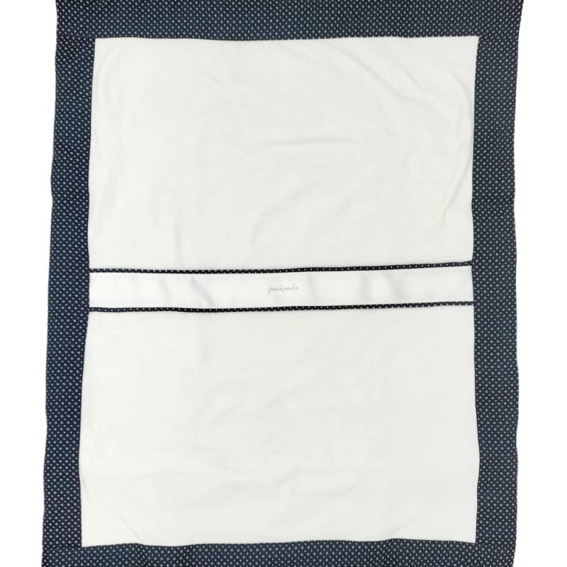 Fato de bebé recém-nascido Minù em chenille branco e azul - 
