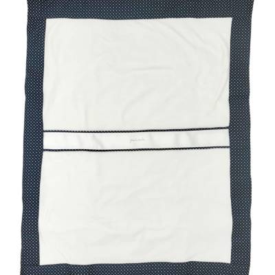 Corredino neonato Minù in ciniglia bianco e blu - 