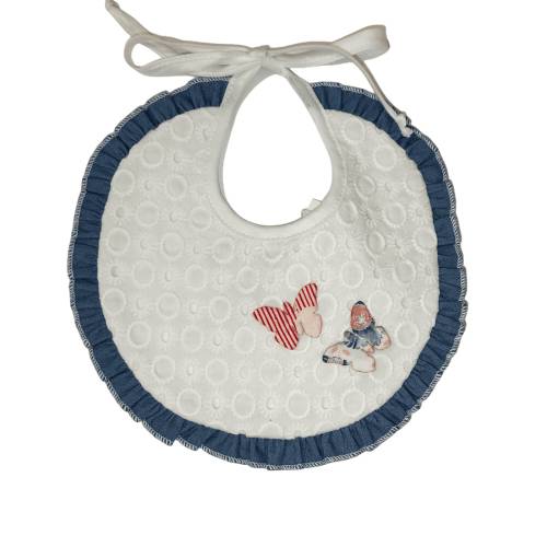 Parure de naissance pour fille en dentelle de coton blanc St. Gallen 1 month band cover Ninnaoh -  2