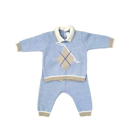 Newborn baby outfit in pure wool Minù -  2