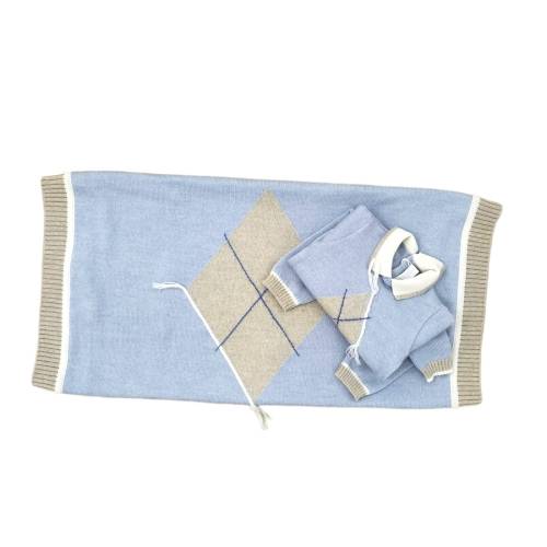 Neugeborenes Baby-Outfit aus reiner Wolle Minù - 