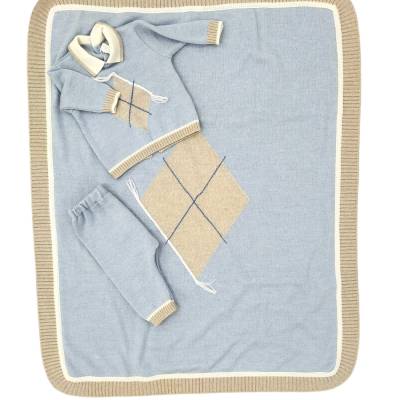 Newborn baby outfit in pure wool Minù - 