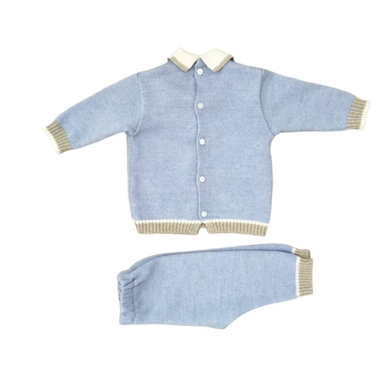 Newborn baby outfit in pure wool Minù - 