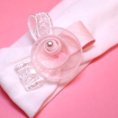 Coordinato nascita in cotone bambina elegante con merletto coprifasce misura 1 mese Minù - 