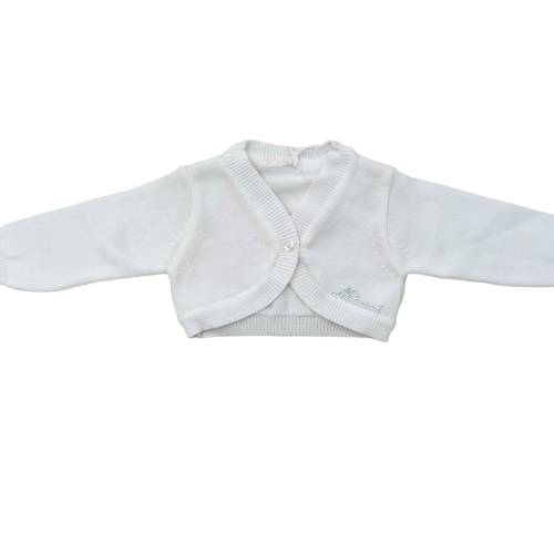 Scaldacuore in filo di cotone bianco neonata Ninnaoh - 