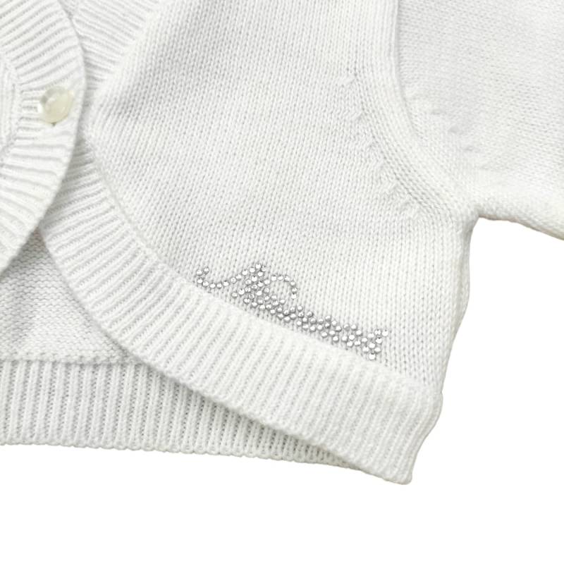 Newborn white cotton thread heartwarmer Ninnaoh - 