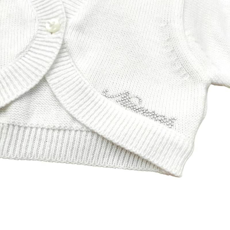 Newborn white cotton thread heartwarmer Ninnaoh - 