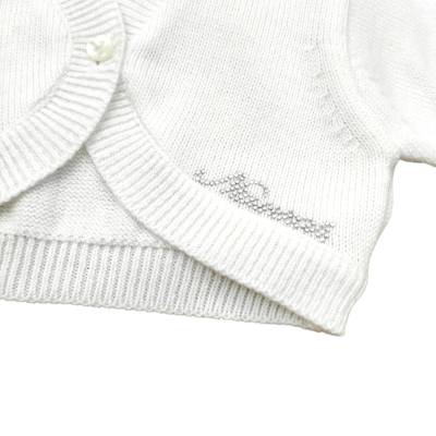 Scaldacuore in filo di cotone bianco neonata Ninnaoh - 