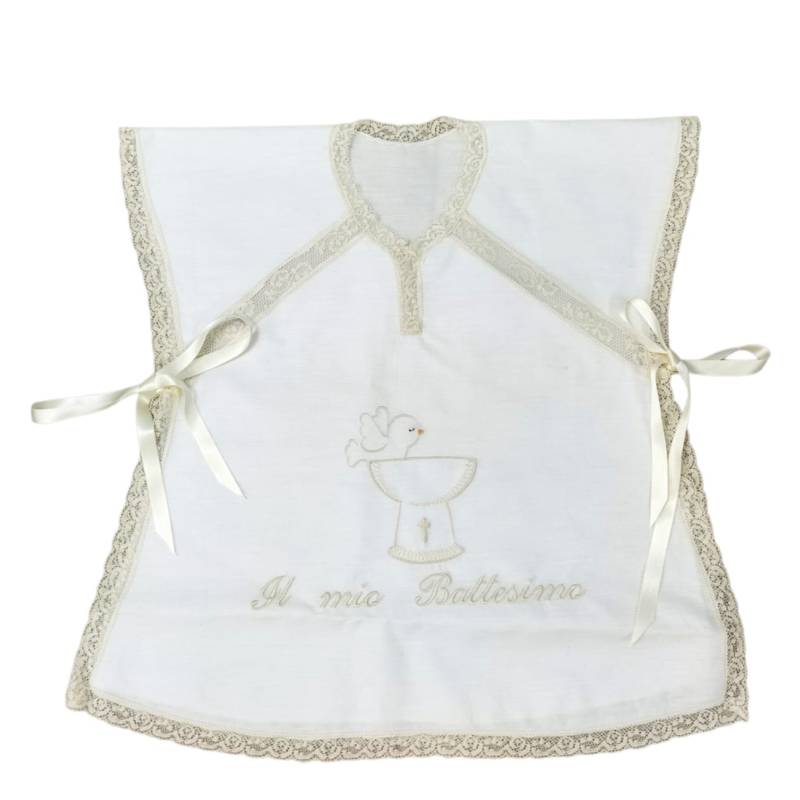 Baptismal blouse with bib and handkerchief - 