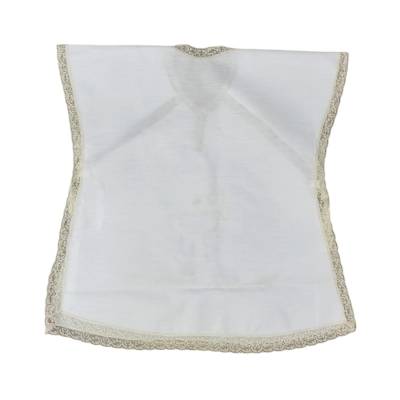 Blusa de batismo com babete e lenço - 