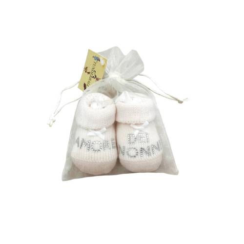 Scarpina neonato "Amore dei nonni" 0/3 mesi - 