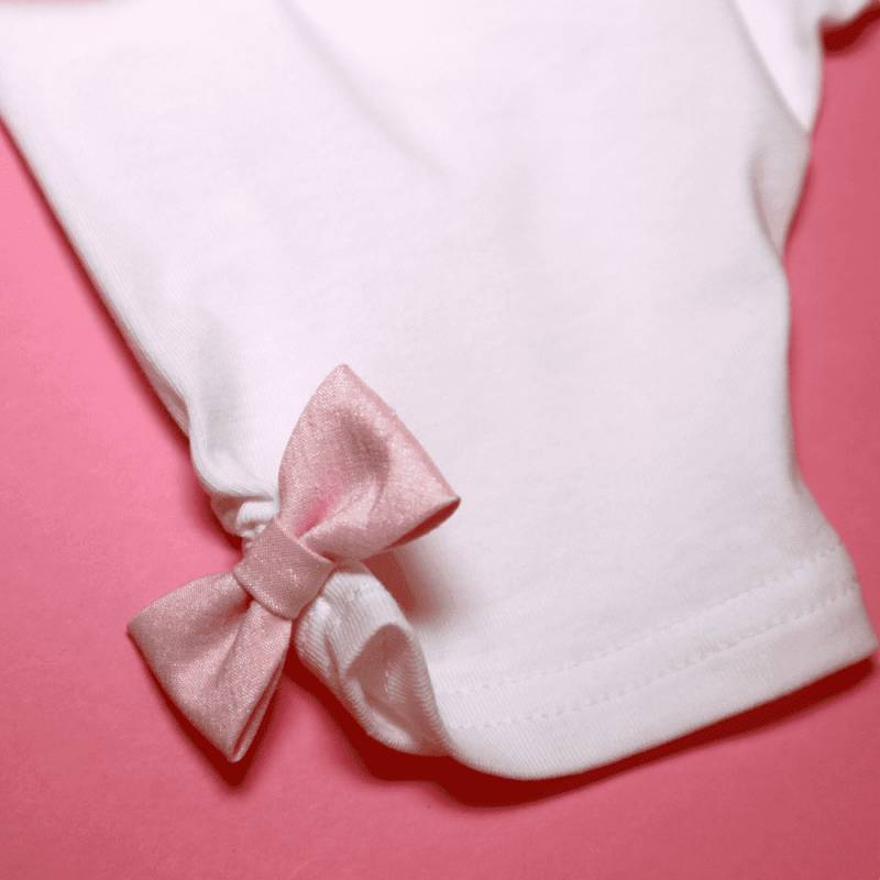 Elegante conjunto de algodón para recién nacido niña con funda de encaje talla 1 mes Minù - 