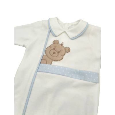 Newborn baby chenille sleepsuit Minù 1 month - 