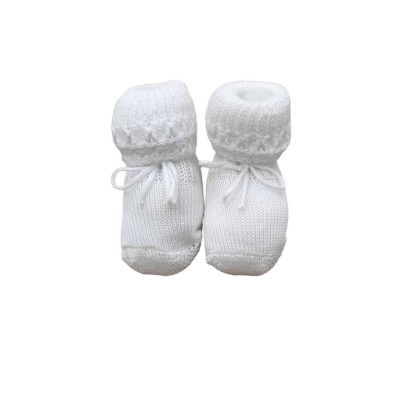 Chausson en coton blanc pour bébé - 