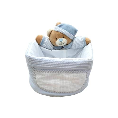 Panier brodable plastifié avec ours en peluche - 