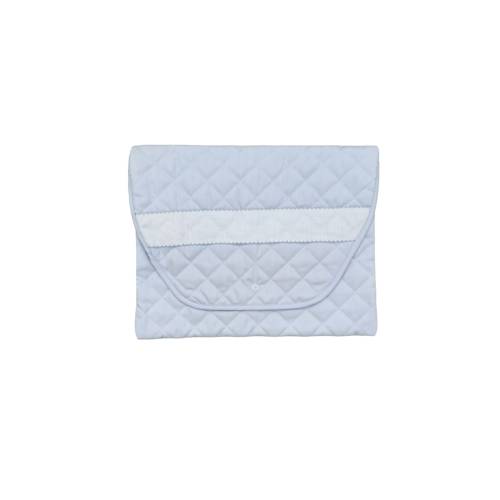 Light blue embroiderable baby change bag on Aida canvas -  2