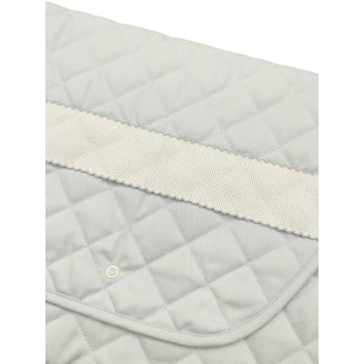 Bolso cambiador para bebé bordado en azul claro sobre lienzo Aida - 