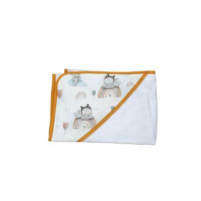 Accappatoio bianco in spugna neonato/a unisex - 