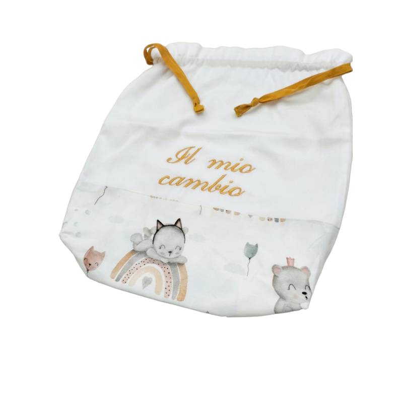 Unisex cotton baby changing bag - 