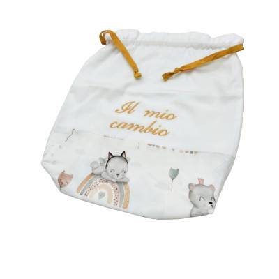 Unisex cotton baby changing bag - 