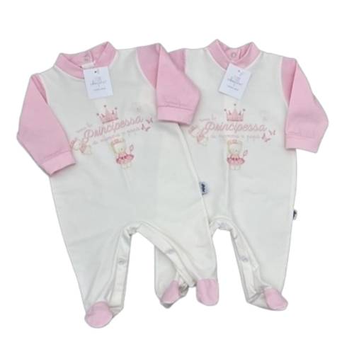 Baumwollschlafanzüge für Zwillinge 0/1 Monat warme Baumwolle - 