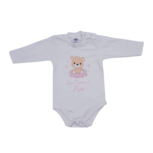 Warmer Baby-Body aus bedruckter Baumwolle 0-3-6 Monate - 
