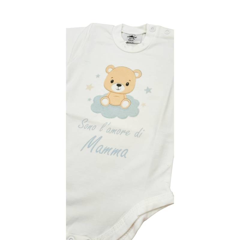 Baby bodysuit 0-3-6 months in warm cotton - 