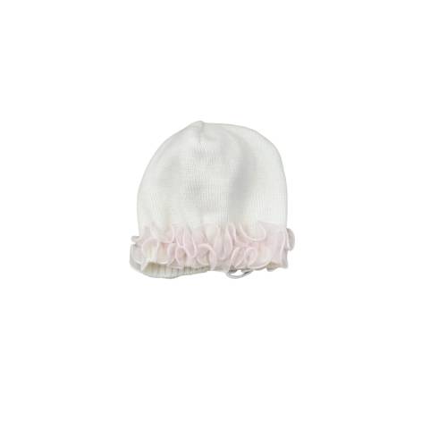 Neugeborenes Baby Mütze aus reiner Wolle Minù Größe 1 Monat - 