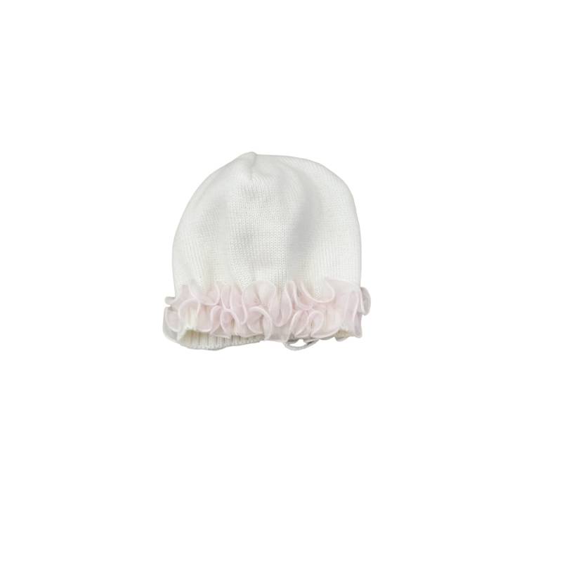 Cuffietta cappellino in pura lana neonata Minù misura 1 mese - 