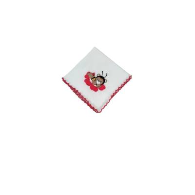 Muselina de algodón unisex cuadrada roja y blanca para bebé - 