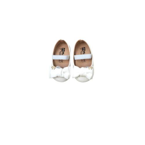 Élégant nouveau-né en cuir verni blanc -  2