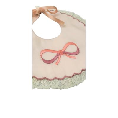 Elegante babero para recién nacido con nudo - 