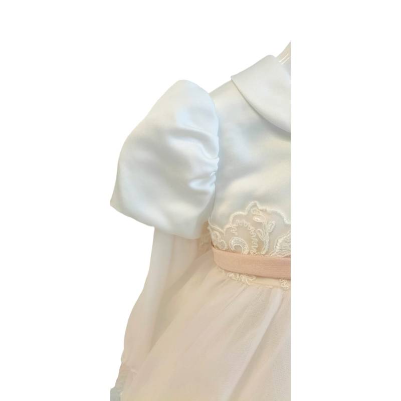 Elegant christening dress Minù with band - 