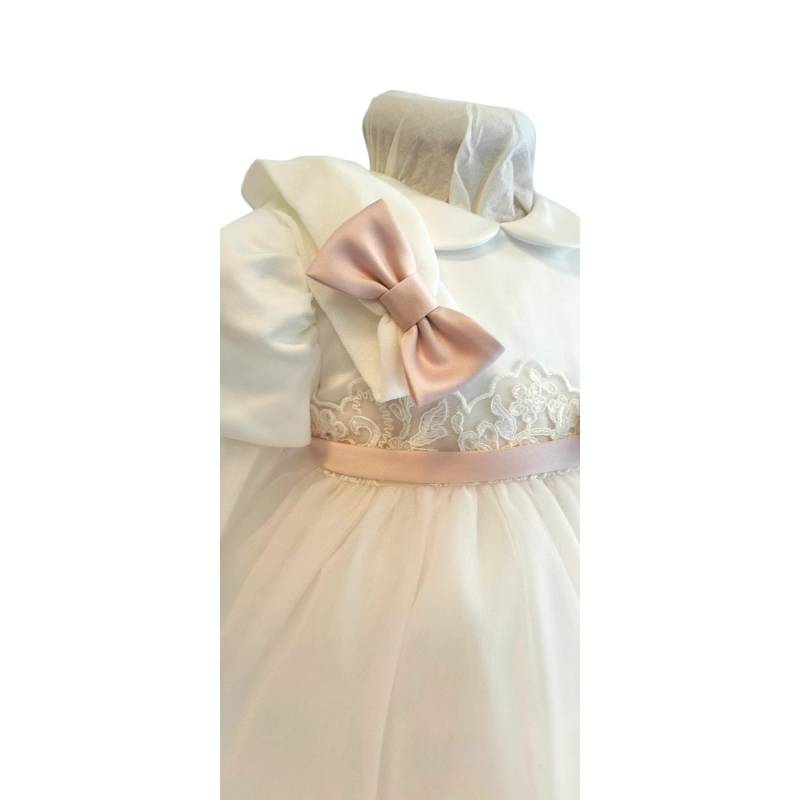 Elegant christening dress Minù with band - 