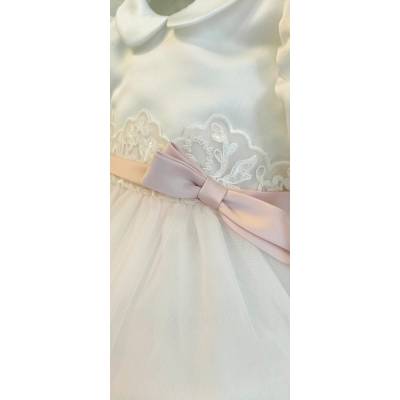 Elegant christening dress Minù with band - 