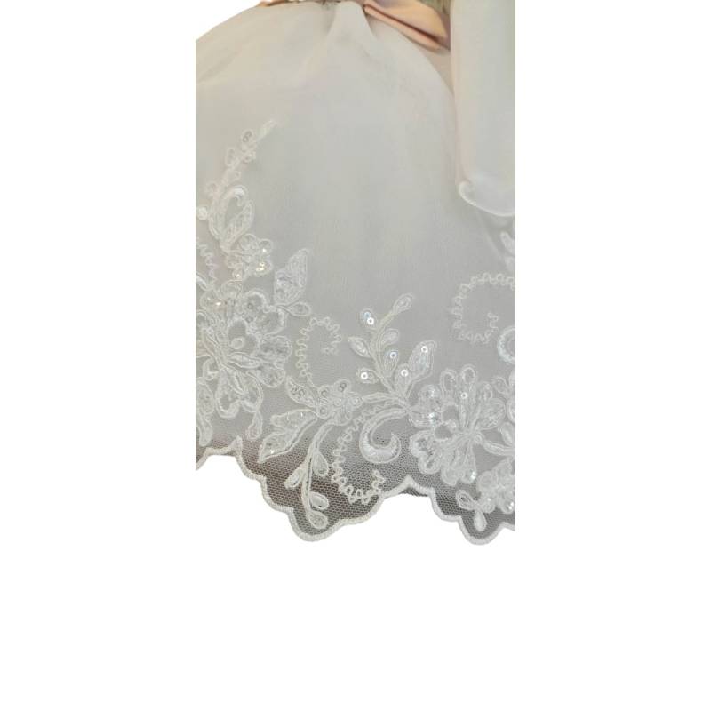 Elegant christening dress Minù with band - 