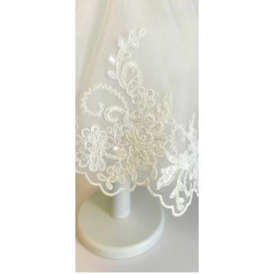 Elegante vestido de bautizo Minù con banda - 