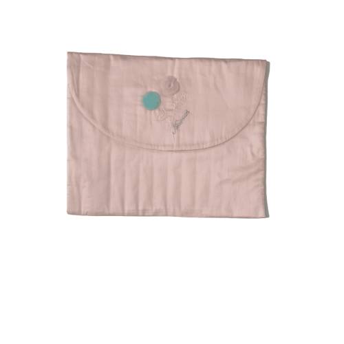Bolsa cambiador para bebé Ninnaoh algodón rosa - 
