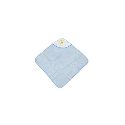 Light blue terry baby bathrobe - 