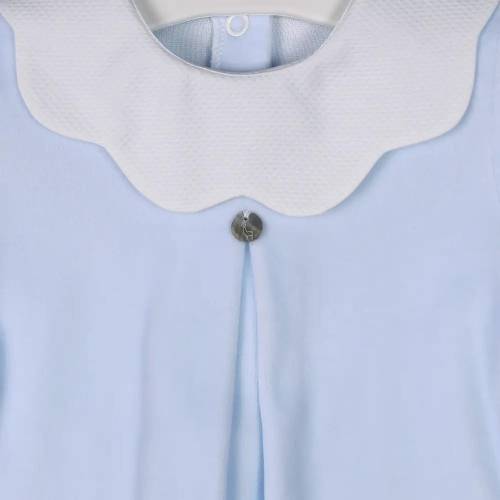 Pijama para bebé recién nacido en chenilla azul claro Baby gi talla 1 y 3 meses -  2