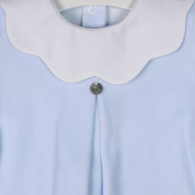 Newborn baby sleepsuit in light blue chenille Baby gi size 1 and 3 months - 