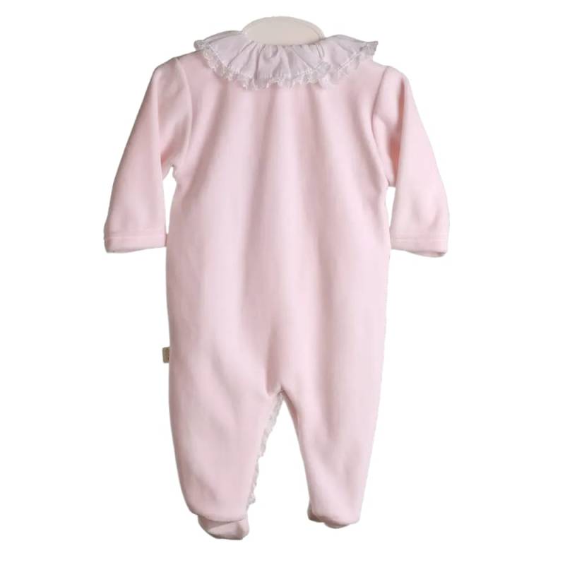 Fato de dormir elegante em chenille rosa bebé Bebé gi 1 mês - 