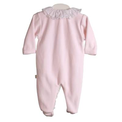 Elegantes Baby rosa Chenille Schlafanzug Baby gi 1 Monat - 