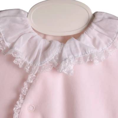 Elegant baby pink chenille sleepsuit Baby gi 1 month - 
