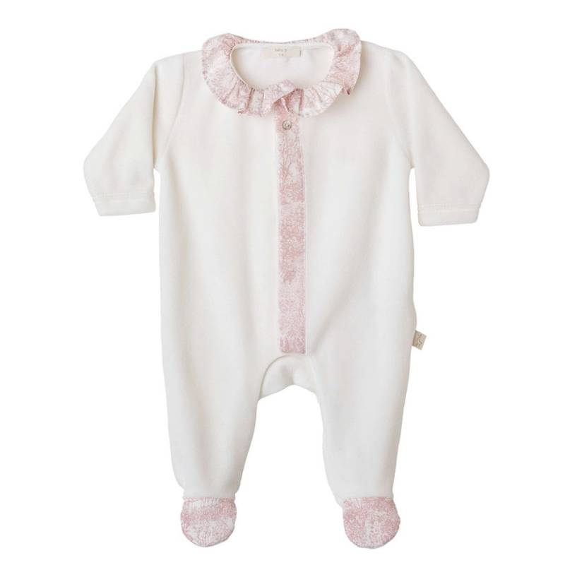 Baby gi chenille sleepsuit Größe 1 und 3 Monate weiß und rosa - 