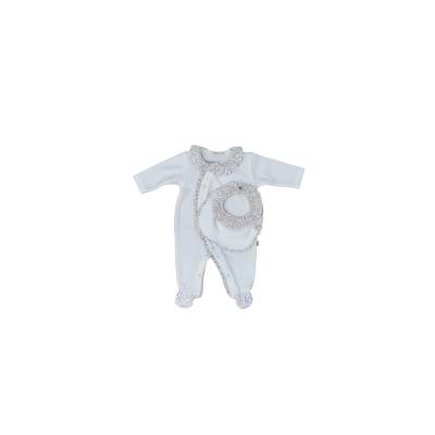 Grenouillère bébé avec bavoir Baby gi 1 mois en chenille - 