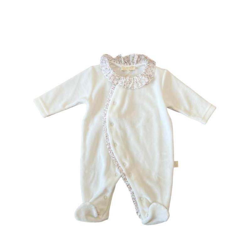 Grenouillère bébé avec bavoir Baby gi 1 mois en chenille - 
